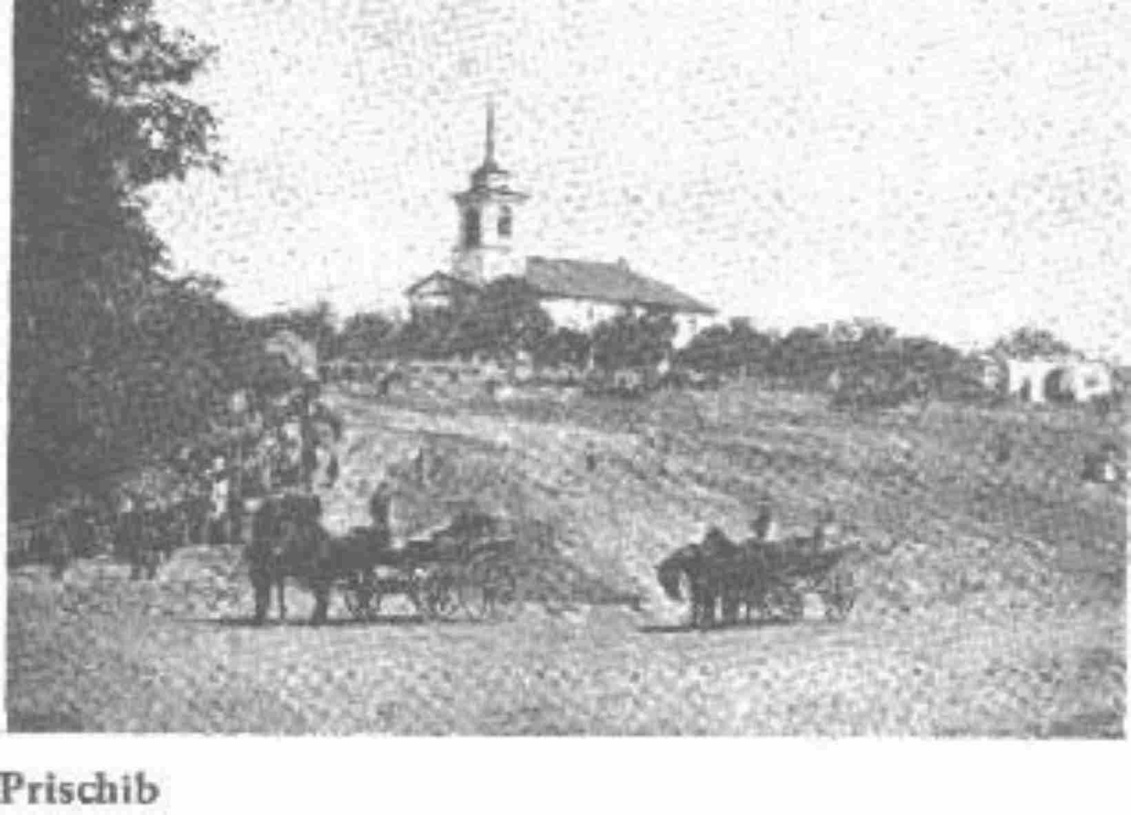 Blick auf den Kirchenhügel von Molotschna. Prischib, 1916.